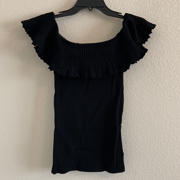 WHBM • Ruffled Ribbed-Knit Sweater - Picture 2 of 6